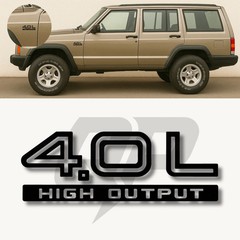 Aftermarket 1991–2006 Jeep XJ 4.0L High Output Decal – OEM Style Replacement Set
