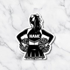 Custom Cheerleader Name Sticker, Personalized Cheer Stickers, Cheer Squad Gift
