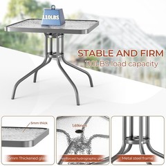 Patio Dining Set 5 Pieces, All Weather Outdoor Furniture W/30″X 30″ Table and 4