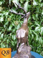 STAGS BRONZE FIGURINE 1920’S ART DECO SCULPTURE STATUE FIGURE ART NOUVEAU