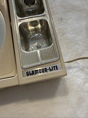 Vintage Glamour-Lite Lighted Vanity Makeup Mirror Hollywood Style Beige – Tested