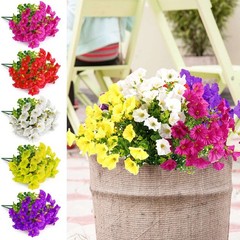 2-10 Bundles Artificial Flower Outdoor indoor UV Resistant Fake Flowers Plant