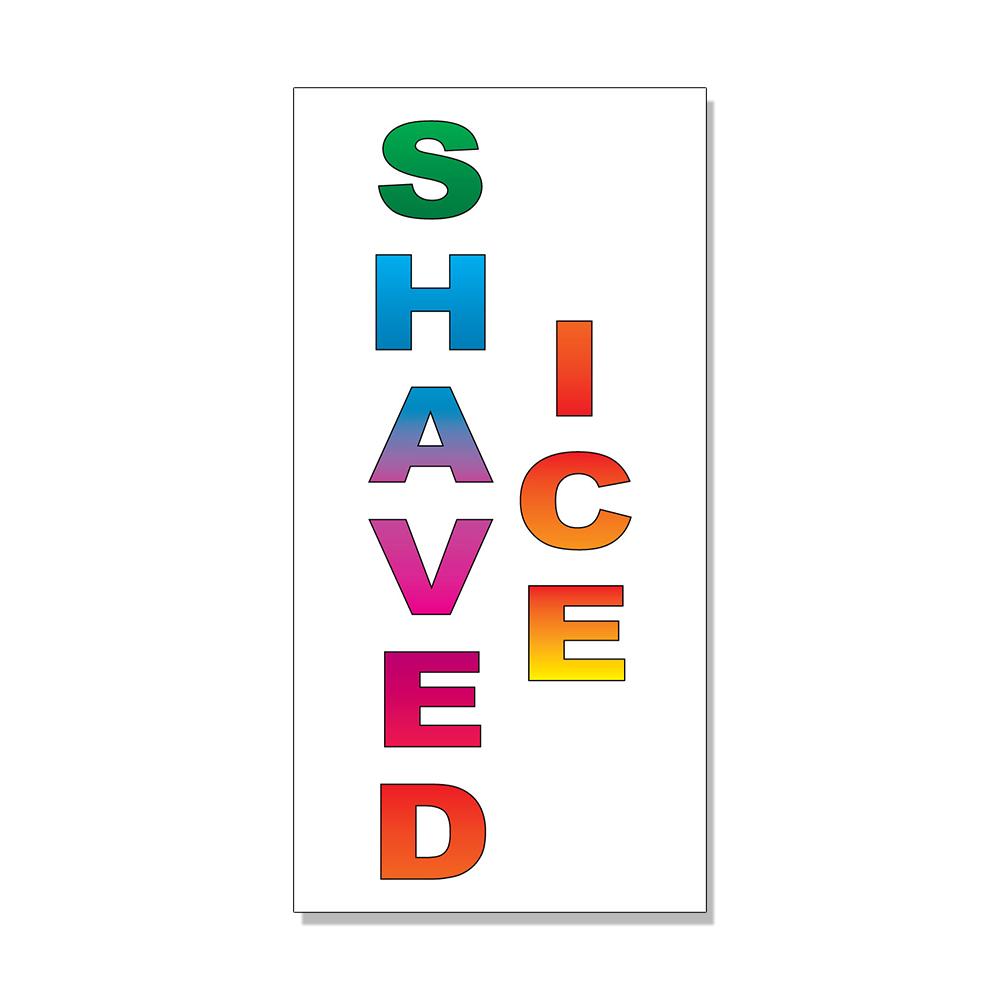 Shaved Ice Rainbow Food Bar Restaurant Food Truck DECAL STICKER Store Sign