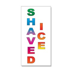 Shaved Ice Rainbow Food Bar Restaurant Food Truck DECAL STICKER Store Sign