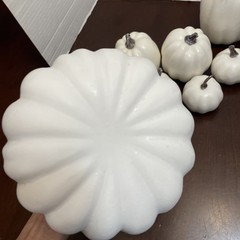 Artificial Pumpkins Assorted Sizes Rustic Harvest White Fall Decor Halloween
