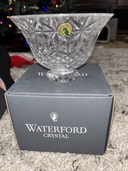 WATERFORD Balmoral Bowl 6″ Cut Crystal Footed Round Brand New Old Stock In Box
