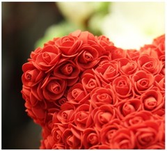 10″ Artificial Rose Teddy Bear Birthday Valentine’s Day Gift for Girlfriend Wife