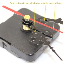 Clock Quartz Movement Mechanism Long Spindle Hand Wall Repair Parts
