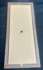 Shadow Box Display Case 14x5x2 Artwork, Photo, Knife, Stained wood gold accents