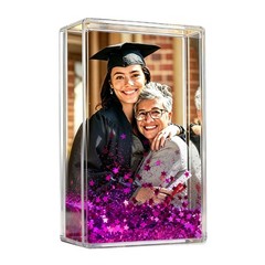 Mini Picture Frames, 2×3 Inch Small Clear Photo Frame, Purple Stars