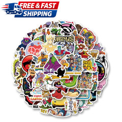 80s Cartoon Stickers Pack – 63 Vinyl Decals for Kids and Teens’ Decor
