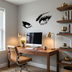 Beautiful Eyes Removable Wall Art Decal Sticker Decor Mural DIY Vinyl
