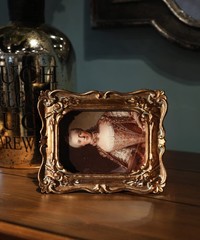 2.5×3.5 Small Vintage Picture Frame, Mini Antique Ornate Bronze Gold Photo Fr…