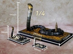 Hyper-Realistic King Cobra Collectible Statue 1/4 1/10 1/18 Scale Pet Figurine