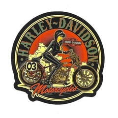 Harley Davidson Pinup Girl Motorcycles Vinyl Sticker Retro Biker Helmet Toolbox