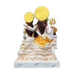 Marble Dust Lord Shiv Parivar Mahadev Family Idol Figurine Statue