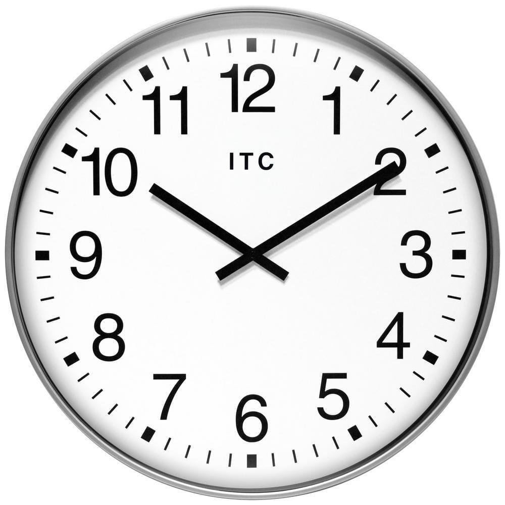 Infinity Instruments Business Clock Silver 19 in. Large Shatter-Resistant Cover