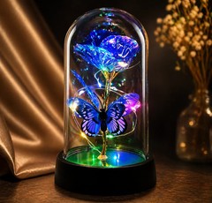 Gift for Women Gift for Mother Forever Rose Light Up Glass Dome Gift