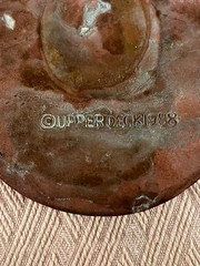 Vintage Solid Brass “Welcome Friends” Plaque Wall Mount 9” Upper Deck 1988