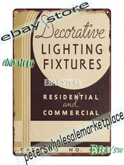 1937 Decorative Lighting Fixtures Residential Commercial Tin Sign buy home decor