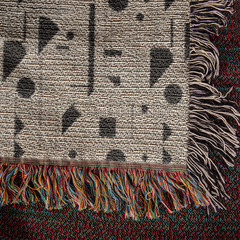 Geometric Abstract Pattern Woven Blanket | Modern Southwestern Throw