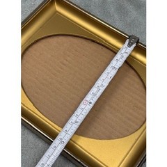 Vintage Gold Tone Embossed Rectangular Picture Frame with Oval Opening 8×6