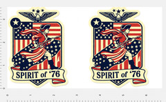 Spirit of 76 Custom Sticker 4″ x 7″ Sheet American Flag Revolutionary Soldier US