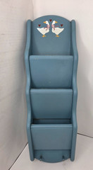 Vintage Wooden Goose Cottagecore Wall Mounted Mail & Key Organizer 20 in. Tall