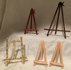 5 pieces Mini Wood Display Easel for Displaying Small Canvases, Photo (C2)