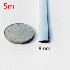 5M Universal Chrome Car Moulding Trim Strip car Door Edge Scratch Protector ~