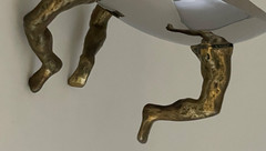Michael Arams Three Footed Leg Bowl Stainless Steel Bronze Legs