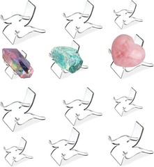 12 Pcs Crystal Stand Rock Holder Display Pedestal Easel for Mineral Rocks Coral