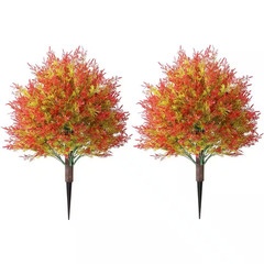 Autumn Harvest 26 In. Green Outdoor Artificial Cedar Shrub UV Resistant Faux Pla