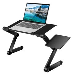 Foldable Laptop Table Bed Notebook Desk With Mouse Board Aluminum Alloy Breakfas