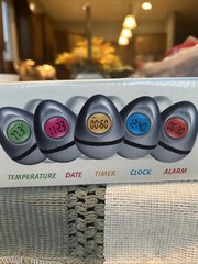 Shift 5 in 1 Color Changing LCD Clock Single Touch Clock Alarm Timer Date Temp.