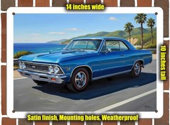 Metal Sign – 1966 Chevrolet Chevelle SS 9 Oil Painting – 14×10