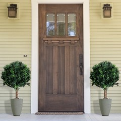 Set of 2 Outdoor Fake Bushes Plant w/Ground Spike,UV Resistant Artificial Plants