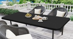 Rectangle Table Cloth, Waterproof Elastic Fitted Tablecloths for 6 Foot Tables,