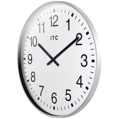 Infinity Instruments Business Clock Silver 19 in. Large Shatter-Resistant Cover