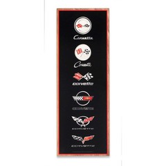 Chevrolet Corvette Logo Evolution Vertical Wood Wall Decor – Large Corvette W…