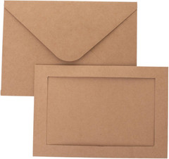 50 Count Photo Frame Cards with Envelopes 4×6 Paper Picture Frame Notecards Phot