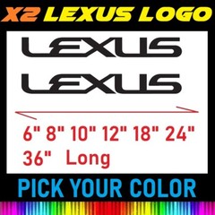 x2 6″ 8″ 12″ 24″ 36″ LEXUS Vinyl Window Baner, Bumper, Tail Decal Car Sticker