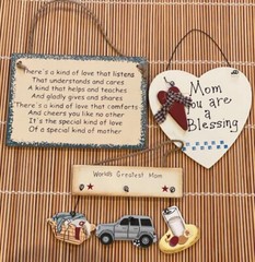 Wood Sign Words Mother Love Care Listen Comforts Cheer Mom Blessing Mother Day