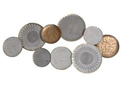 MAICOSY Legion Multi-colored Geometric Metal Discs Wall Decor