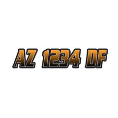 3 inch 2x Watercraft Number Custom Boat Registration Stickers3 inch Gradient