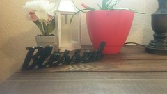 Blessed Sign Shelf Sitter Desktop Dorm Decor Wall Hanging Decor Word Art