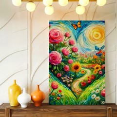 Wall Art He Is Risen Easter Cross Empty Tomb Floral Christian Religious Decor