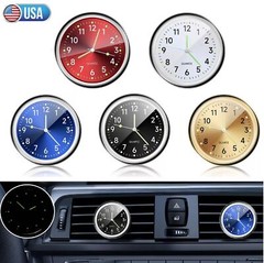 Stick on Dashboard Car Clock Mini Tiny Small Luminous Car Vent Clocks Watch USA