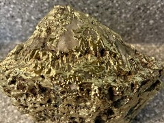 Natural Polished Agate Gold Plated Finish Single Bookend 3 Lb 12.6 Ounce