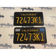Gloss California Plate Wrap DIY Kit (BLACK AND YELLOW ) KIT 2 PLATES